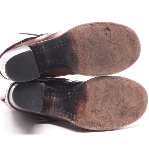 Freebird by Steven Women Leather BAMA Heeled Ankle Boots Booties Size 9 Brown - Picture 11 of 17